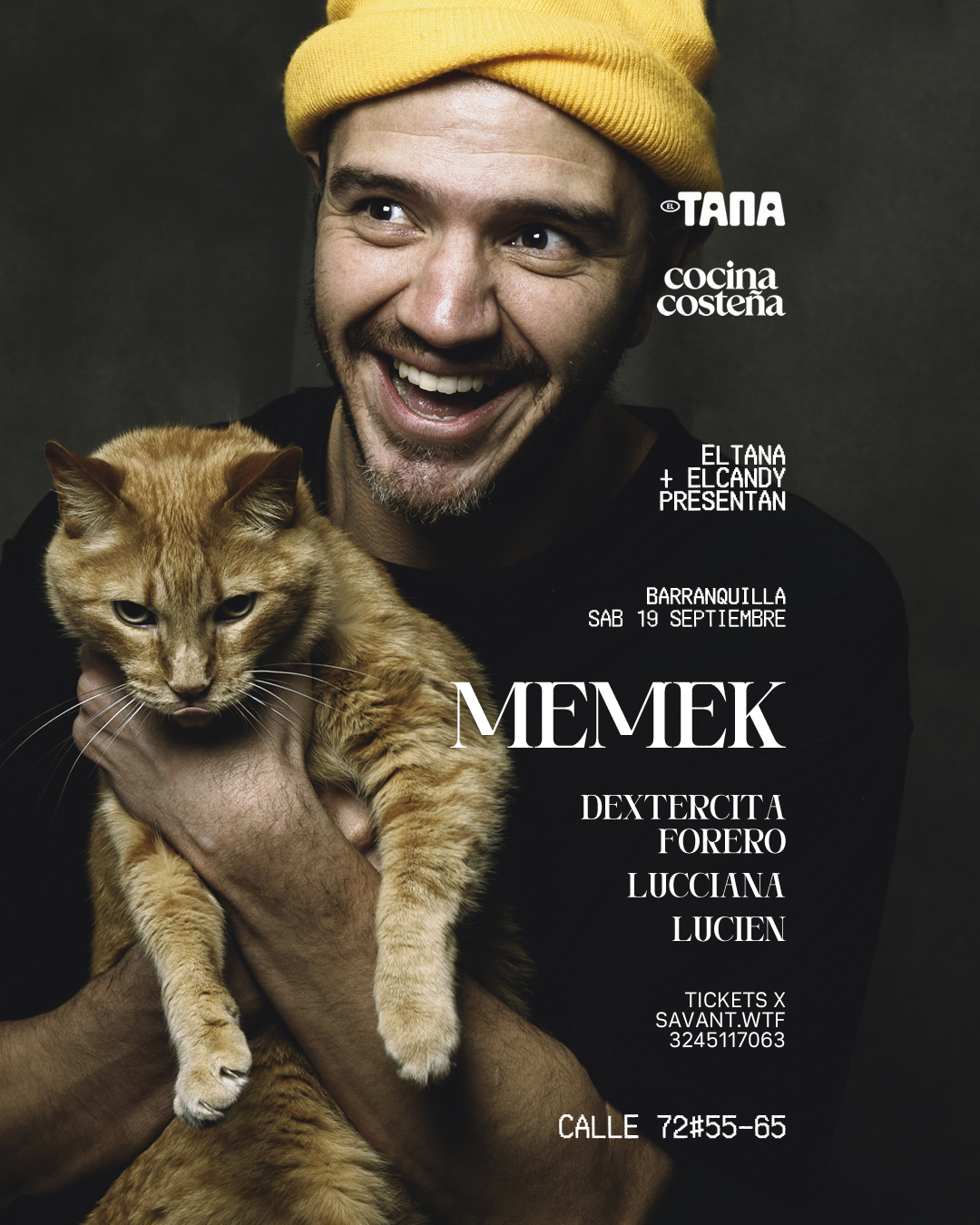 MEMEK — El Tana + El Candy presentan, Barranquilla, Sáb 19 Septiembre